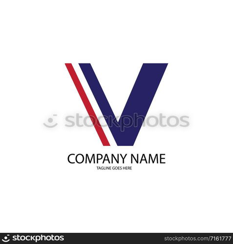 letter v logo vector