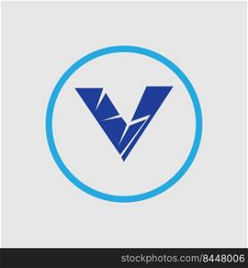 Letter V logo vector illustration design template