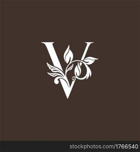 Letter V Luxury Logo Icon design, monogram vintage rustic, ornate style vector template design.