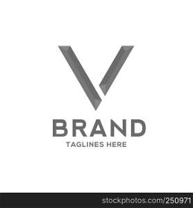 Letter V strong logo vector illustration template, letter V trend logo vector, creative Letter V letter logo