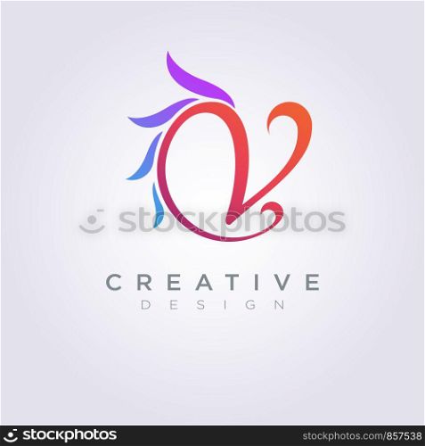 Letter V Vector Illustration Design Clipart Symbol Logo Template.