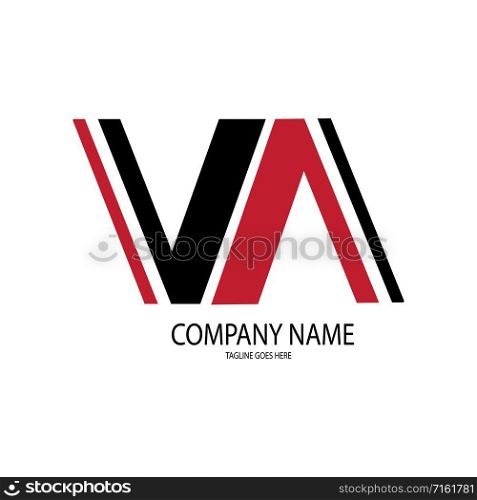 letter va logo vector