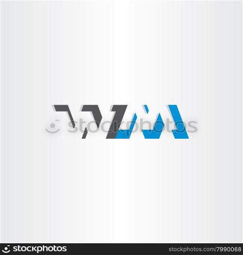 letter w and m logotype logo vector icon design