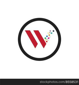 Letter W Business vector logo design template on white background