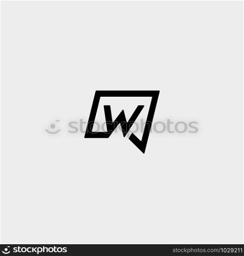 Letter W Chat Logo Template Vector Design Message Icon. Letter W Chat Logo Template Vector Design