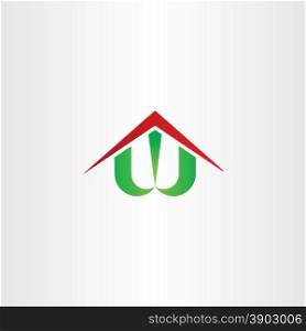 letter w house home symbol design