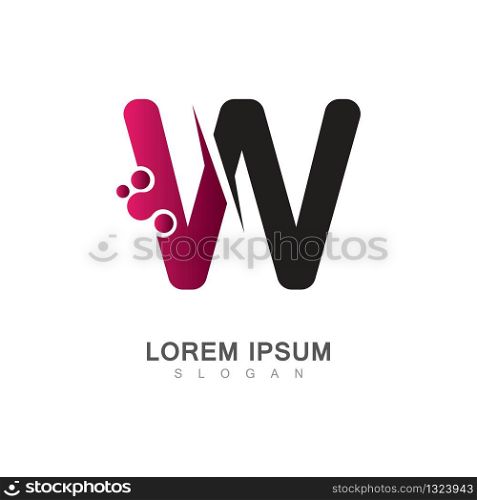 Letter W Icon With Creative design Modern. Vector Illustration