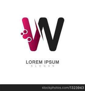Letter W Icon With Creative design Modern. Vector Illustration