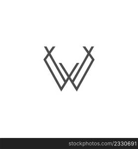 Letter W logo icon illustration design template
