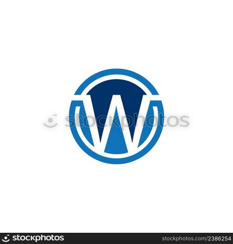 letter W . logo. Vector illustration design template.