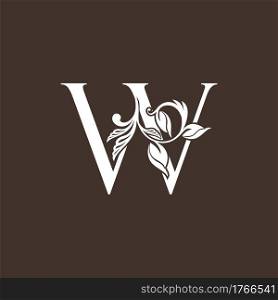 Letter W Luxury Logo Icon design, monogram vintage rustic, ornate style vector template design.