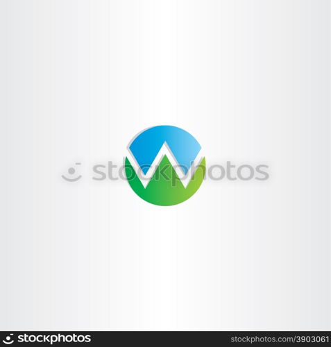 letter w mountain symbol logo design