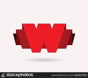 letter W original company emblem vector logo design