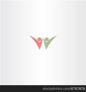 letter w people logotype sign vector logo