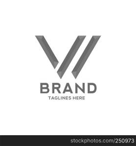 Letter W strong logo vector illustration template, letter W trend logo vector, creative Letter W letter logo