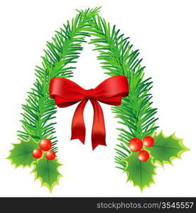 Letter with decoration for !hristmas design