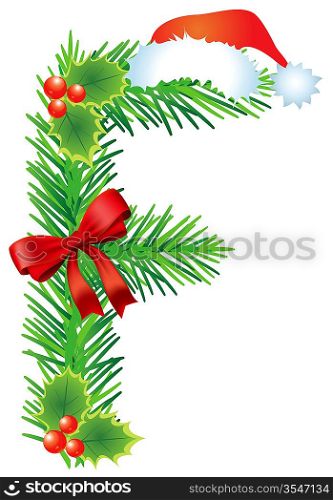 Letter with decoration for !hristmas design