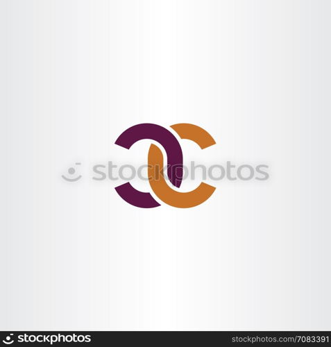 letter x and c logo icon vector design text