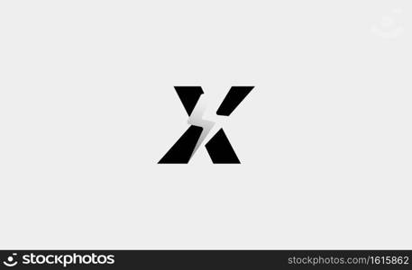  Letter X Bolt Logo Vector Design Icon Illustration