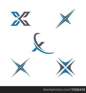 Letter X business and technology logo.