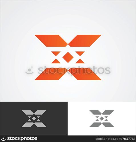 Letter x creative design vector illustration.