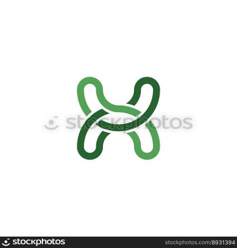 letter x green logo icon design