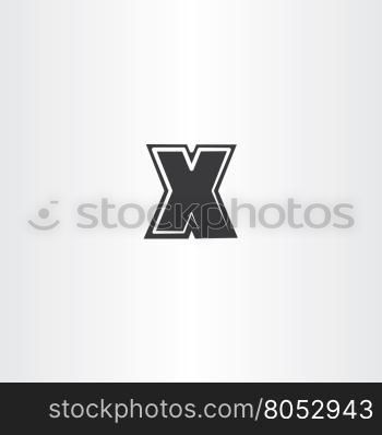 letter x logo black icon logotype symbol