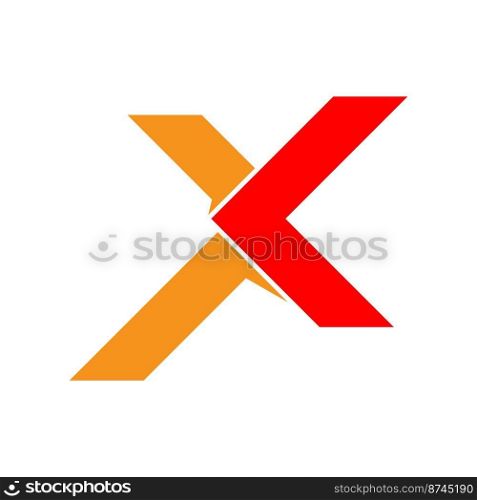 Letter X logo design illustration