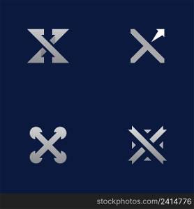 Letter X logo vector design template, Business logo symbol 
