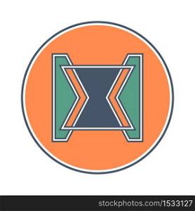 Letter X original design. Logo element figure. Idea for business label. Web site emblem. Unusual minimal decoration.