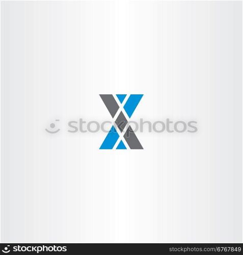letter x triangle blue gray logo design