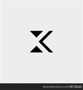 Letter X XK K KX Monogram Logo Design Minimal Icon With Black Color. Letter X XK K KX Monogram Logo Design Minimal Icon