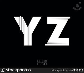 Letter Y and Z template logo design. Vector illustration.. Letter Y and Z template logo design