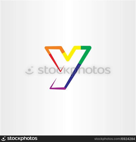 letter y colorful symbol vector design