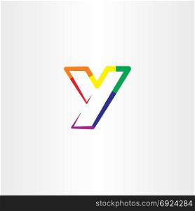 letter y colorful symbol vector design