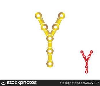 letter Y logo chain concept illustration