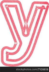 letter y lowercase vector illustration