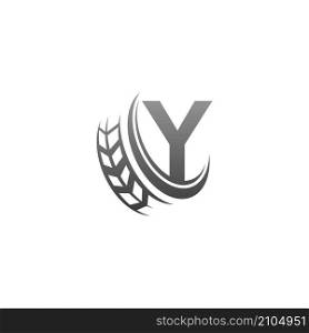 Letter Y with trailing wheel icon design template illustration vector