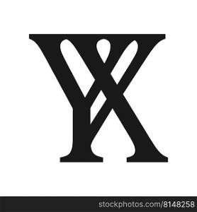 letter yx logo illustration design