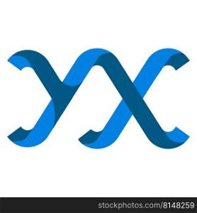 letter yx logo illustration design