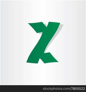 letter z abstract icon design element green symbol