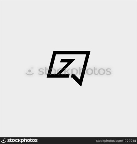 Letter Z Chat Logo Template Vector Design Message Icon. Letter Z Chat Logo Template Vector Design