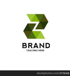 Letter z colorful geometric logo. Logo initial letter z Business corporate letter z logo design vector. Simple and clean flat design of letter z logo vector template.