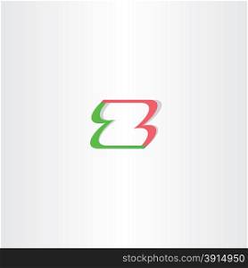 letter z green red vector logo element design symbol
