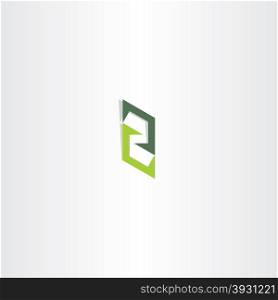 letter z green sign logo vector icon element symbol