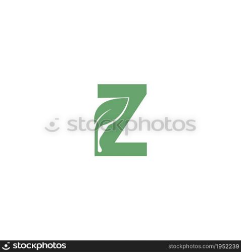 Letter Z icon leaf design concept template vector