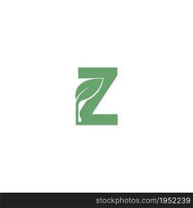 Letter Z icon leaf design concept template vector
