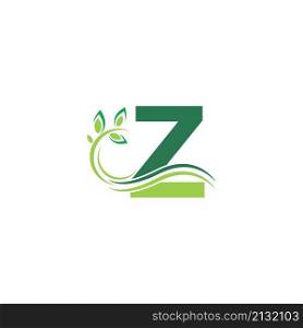 Letter Z Icon with floral logo design template illustration vector