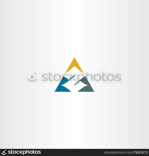letter z in triangle logo icon vector symbol