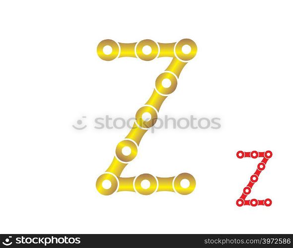 letter Z logo chain concept illustration